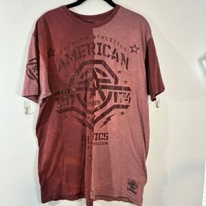 American‎ Fighter Graphic T-Shirt Premium Athletic Division Casual Buckle Y2K-XL